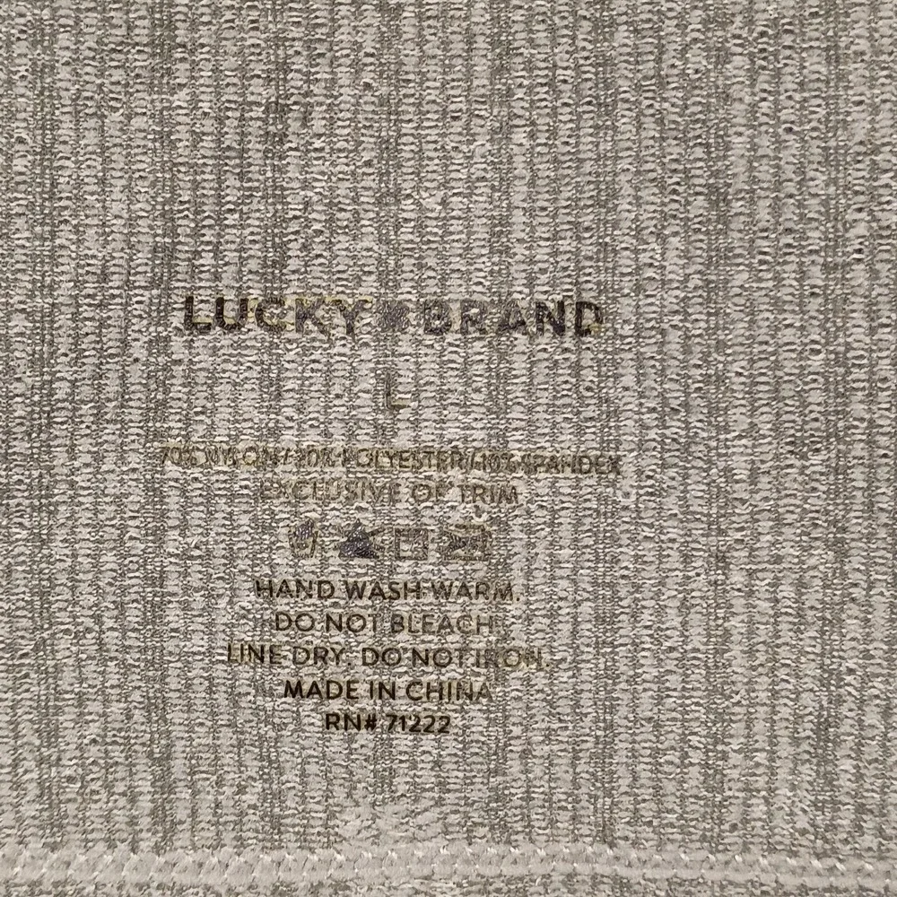 Lucky Brand Womens Seamless Bandeau Bra Gray Large Removable Pads Lace Strapless - Picture 2 of 8